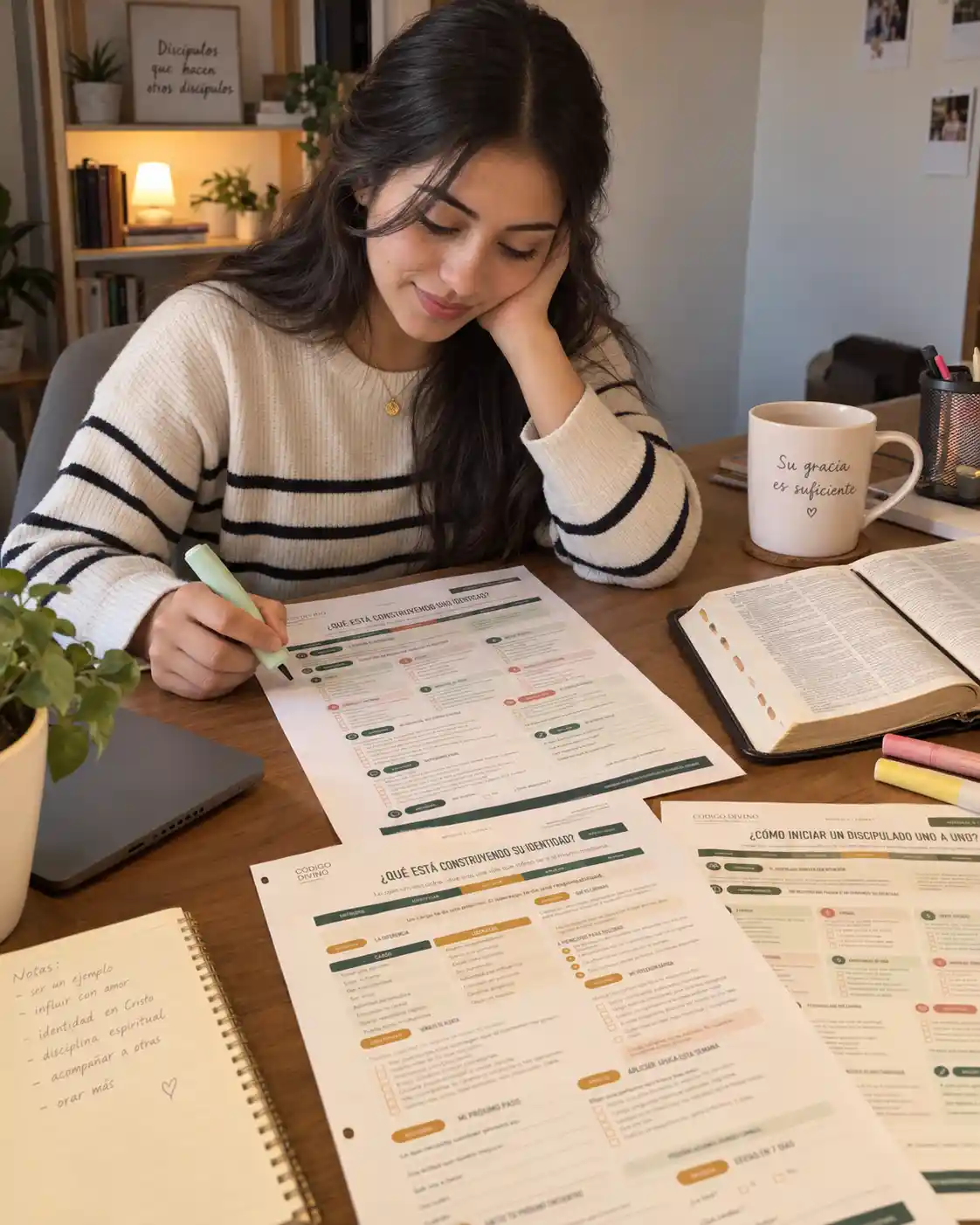 Alumna estudiando Código Divino