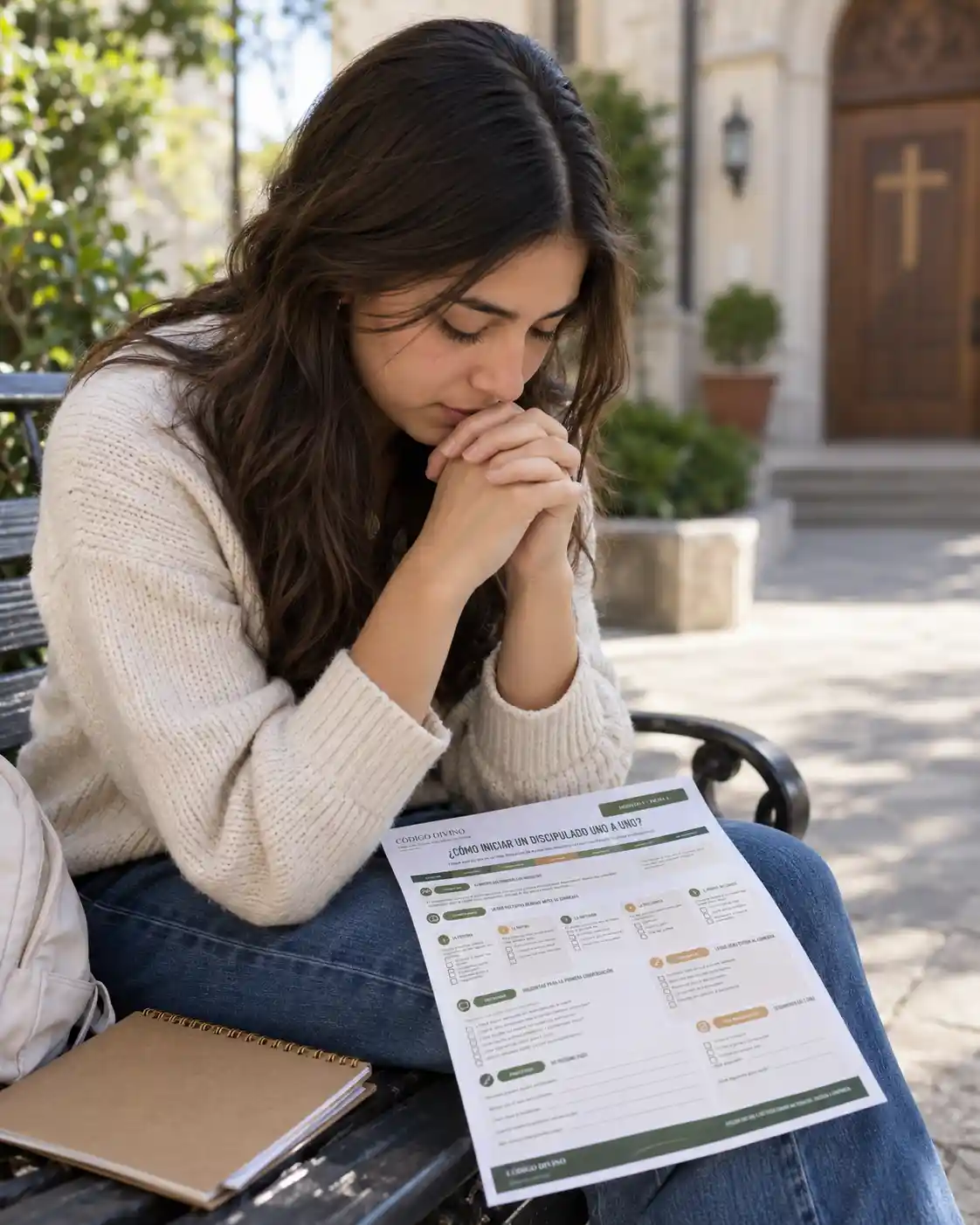 Alumna en reflexión y discipulado