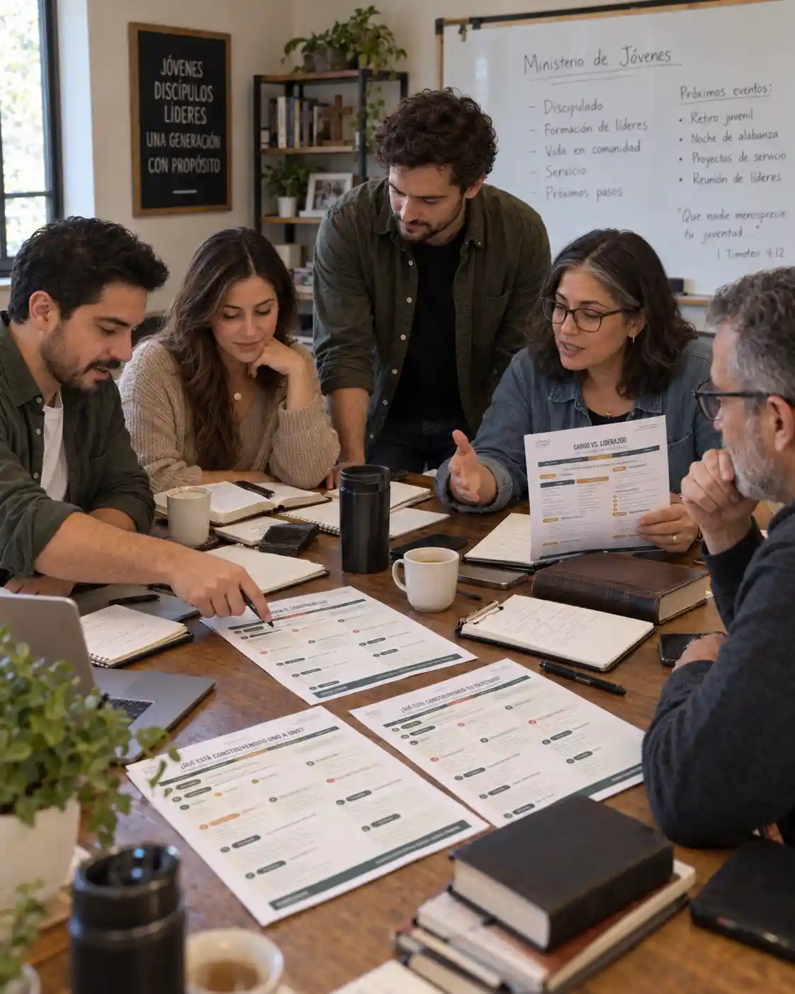 Equipo de líderes utilizando Código Divino